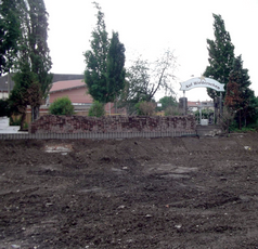 Vorbereitete Fläche für den Neubau